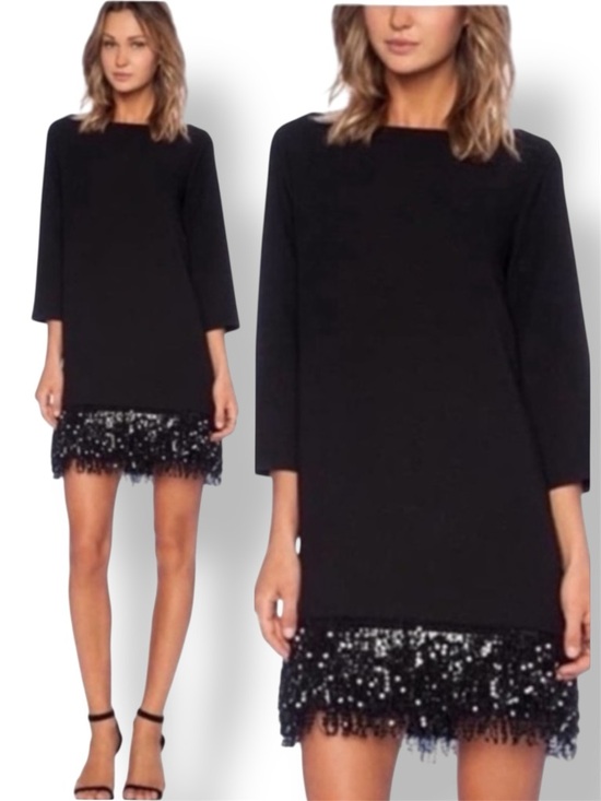 kate spade Dresses & Skirts - Kate Spade New York Bateau Neckline Fringe & Sequin Cocktail Mini Dress Size 4